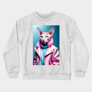 Sphynx Cat - Modern Digital Art Crewneck Sweatshirt